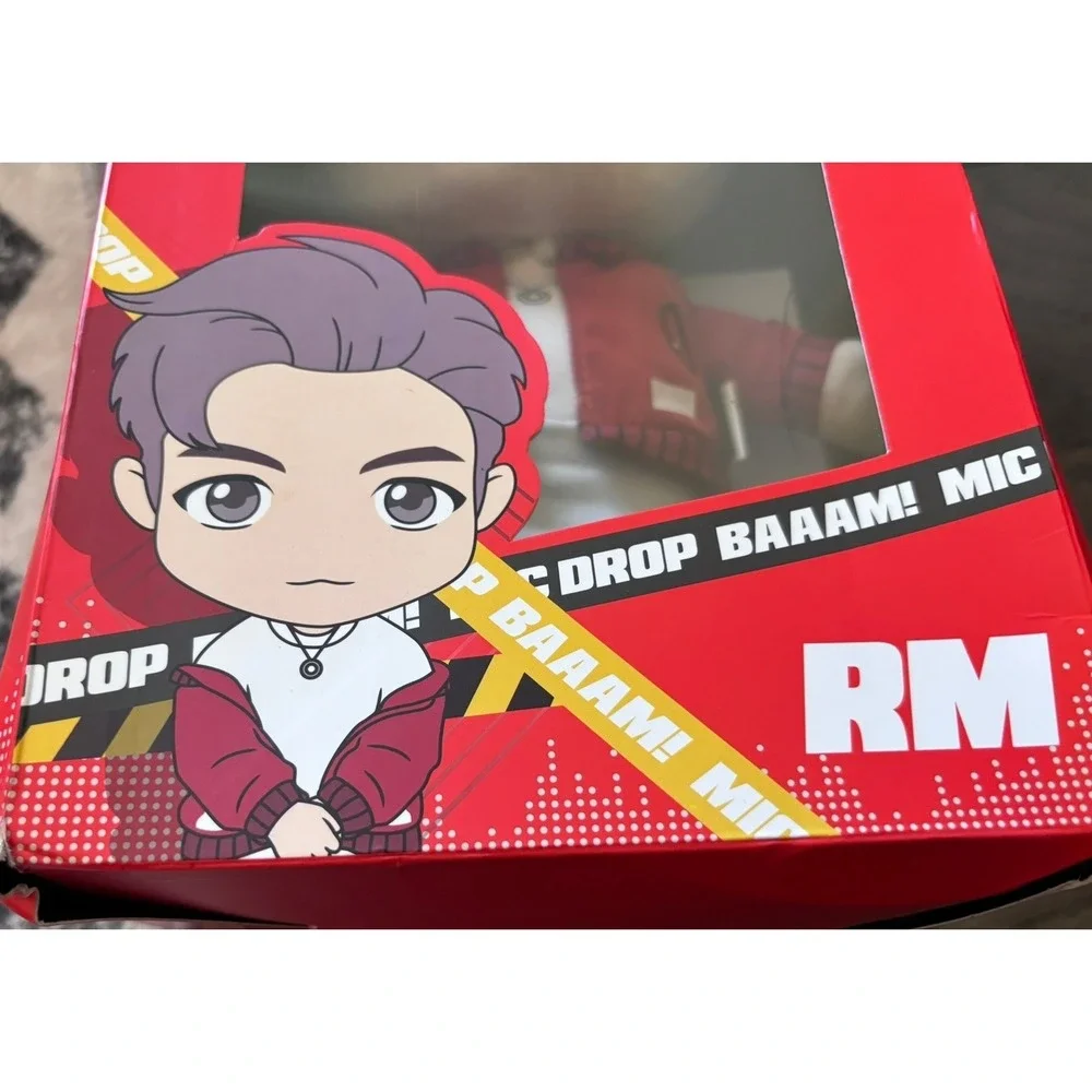 BTS TinyTAN RM Plush Toy Mic Drop Edition Official Big Hit Music Red Jacket 11in